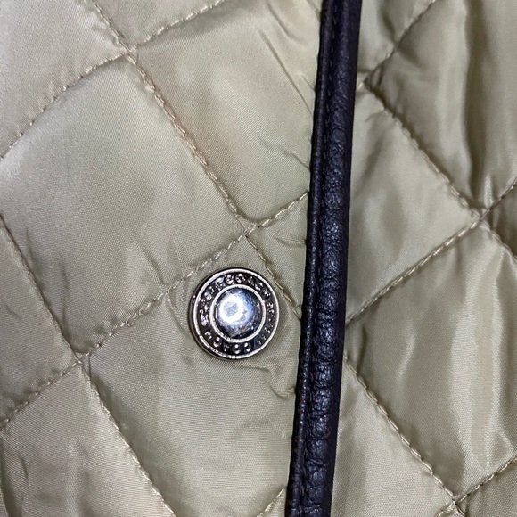 Quilted Tan Jacket with Black Trim coach xsmall - Picture 4 of 6